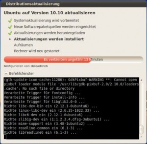 Ubuntu 10.10 Upgrade-Prozess