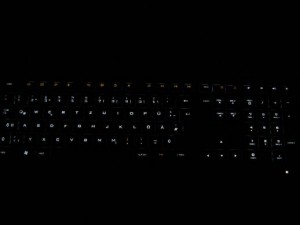 Tastatur im Dunkeln